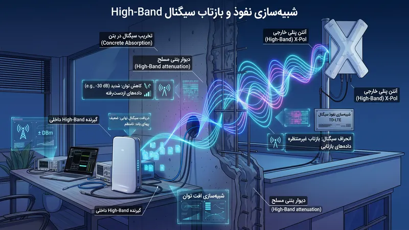 بررسی پدیده افت مسیر فضایی و بازتاب چندمسیره در سیگنال‌های TD-LTE محیط‌های شهری