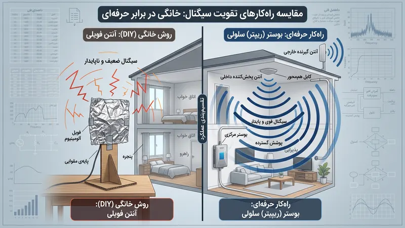 تفاوت بوستر پسیو دست‌ساز با دستگاه تقویت سیگنال اکتیو