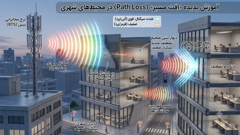 مبانی فیزیکی امواج رادیویی و افت مسیر در مخابرات سیار