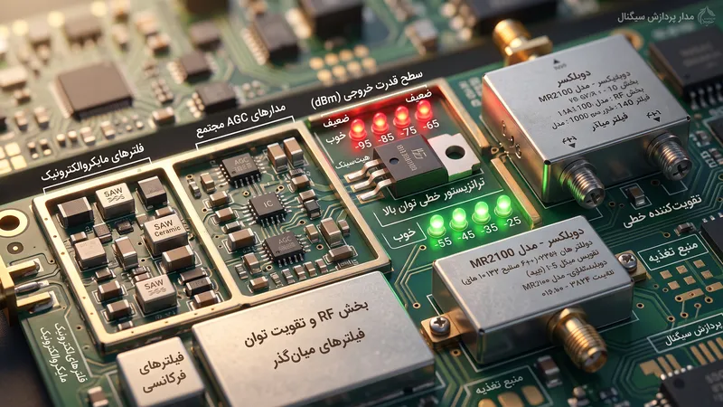 ساختار داخلی بورد تقویت کننده آنتن موبایل با مدار هوشمند AGC